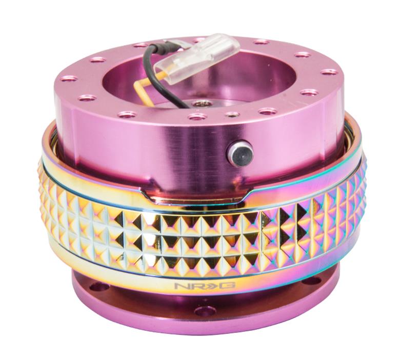 NRG Quick Release Kit - Pyramid Edition - Pink Body / Neochrome Pyramid Ring thumbnail 2