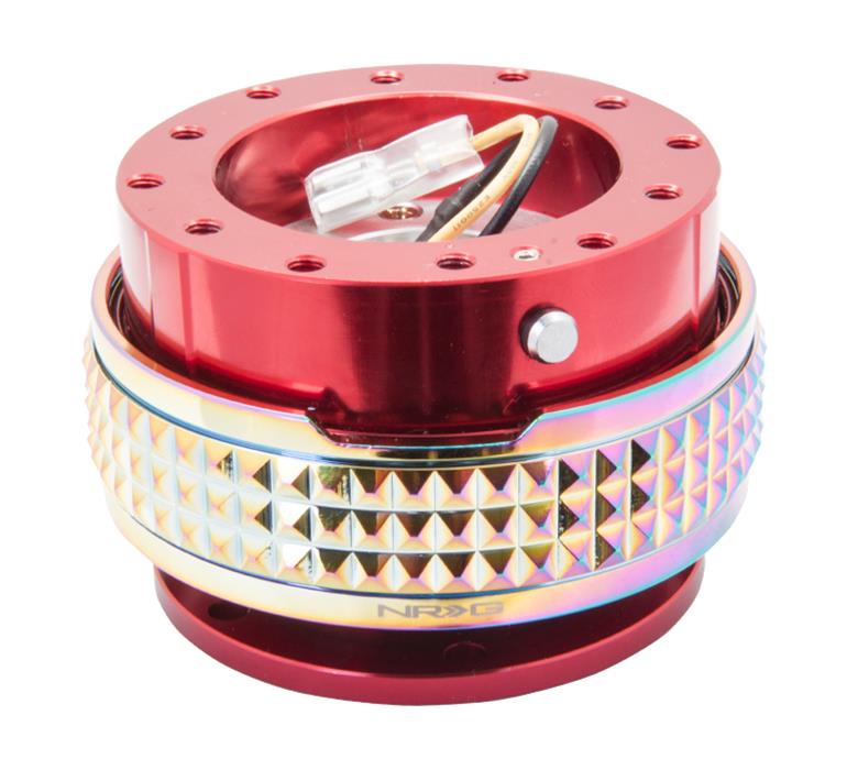 NRG Quick Release Kit - Pyramid Edition - Red Body / Neochrome Pyramid Ring thumbnail 2