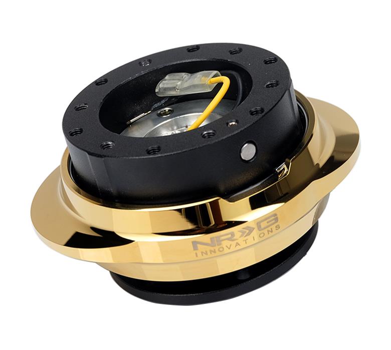 NRG Quick Release Kit - Black Body/ Chrome Gold Oval Ring thumbnail 2