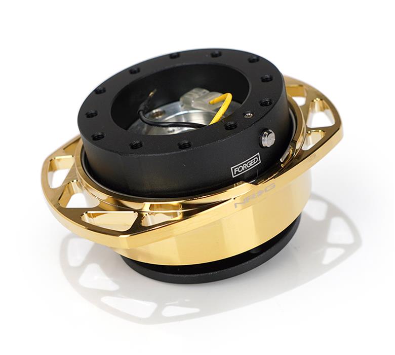 NRG Quick Release Kit Gen 257 - Black Body / Chrome Gold Cutout Ring thumbnail 2