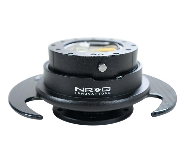 NRG Quick Release Kit Gen 3.0 - Black Body / Black Ring w/ Carbon Fiber Handles thumbnail 3