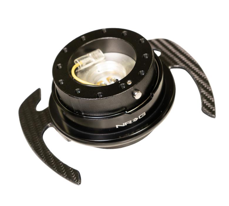 NRG Quick Release Kit Gen 4.0 - Black Body / Black Ring w/ CF Handles thumbnail 3