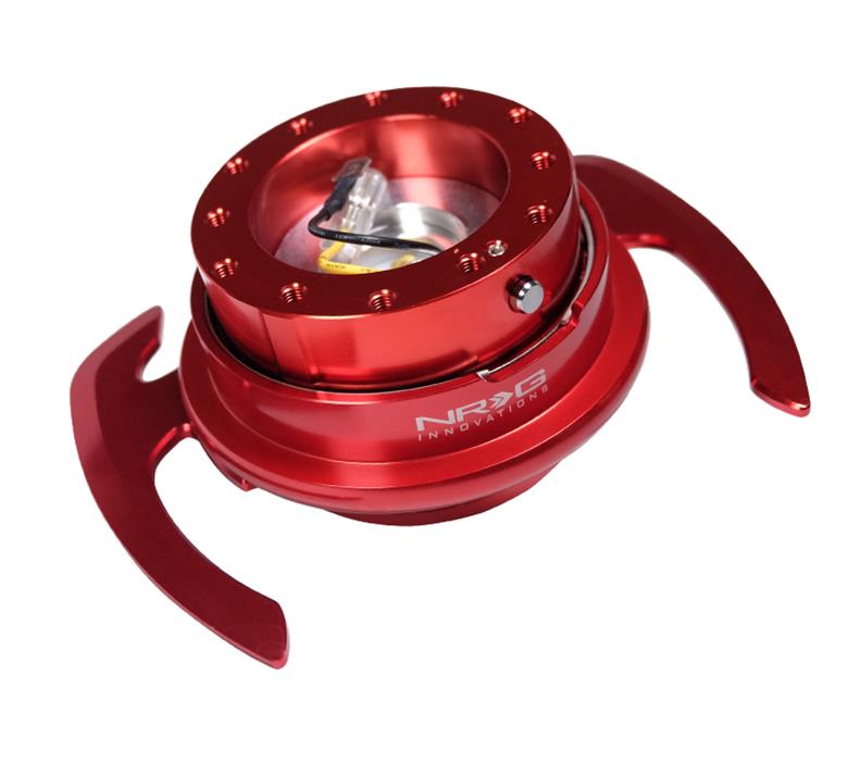 NRG Quick Release Kit Gen 4.0 - Red Body / Red Ring w/ Handles thumbnail 3