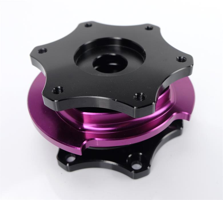 NRG Quick Release SFI SPEC 42.1 - Shiny Black Body / Shiny Purple Ring thumbnail 3