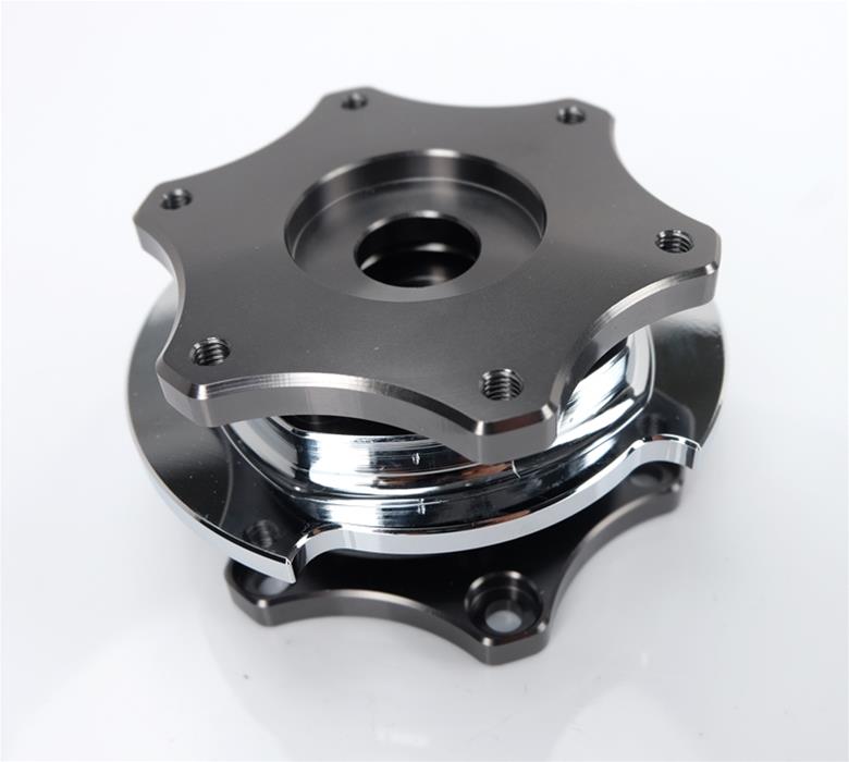 NRG Quick Release SFI SPEC 42.1 - Gun Metal Body / Chrome Shinny Ring thumbnail 3