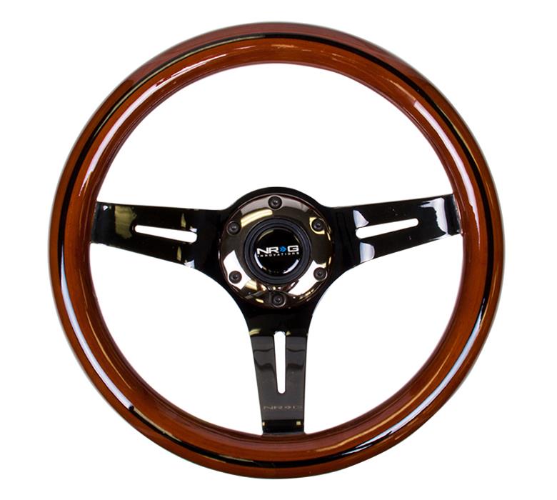 NRG Innovations ST310BRBBK NRG Classic Woodgrain Steering Wheels
