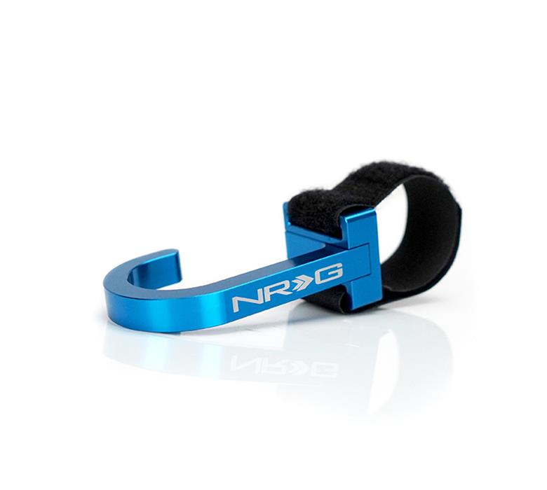 NRG Steering Wheel Hook CNC Aluminum w/ Laser Logo - Blue thumbnail 2