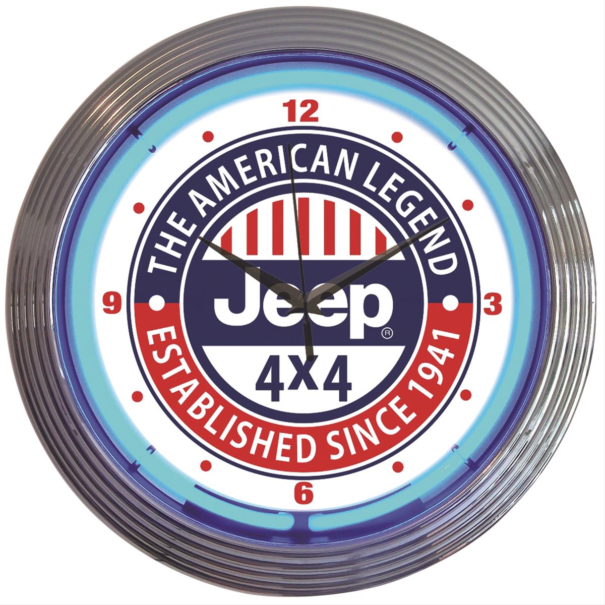 Summit Gifts 8JEEPX Jeep American Legend Neon Clock Summit Racing