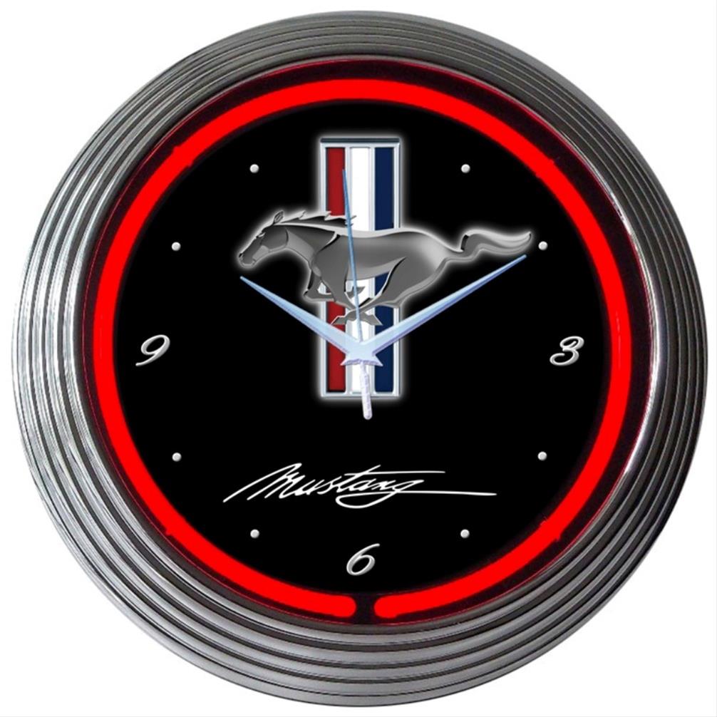 Summit Gifts 8MUSTANG Mustang Neon Clock Summit Racing