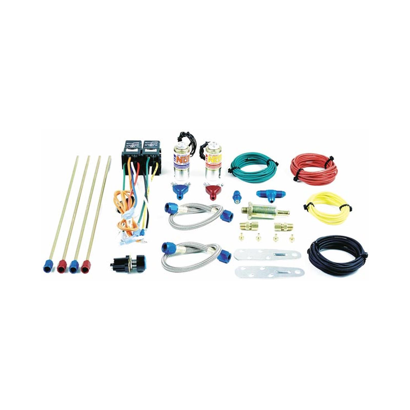 NOS Cheater to Dual Shot Upgrade Kits 0022NOS Nitrous Oxide System, System Single Stage Dual, Solenoids, Lines, Wiring, Inline Filter, Kit