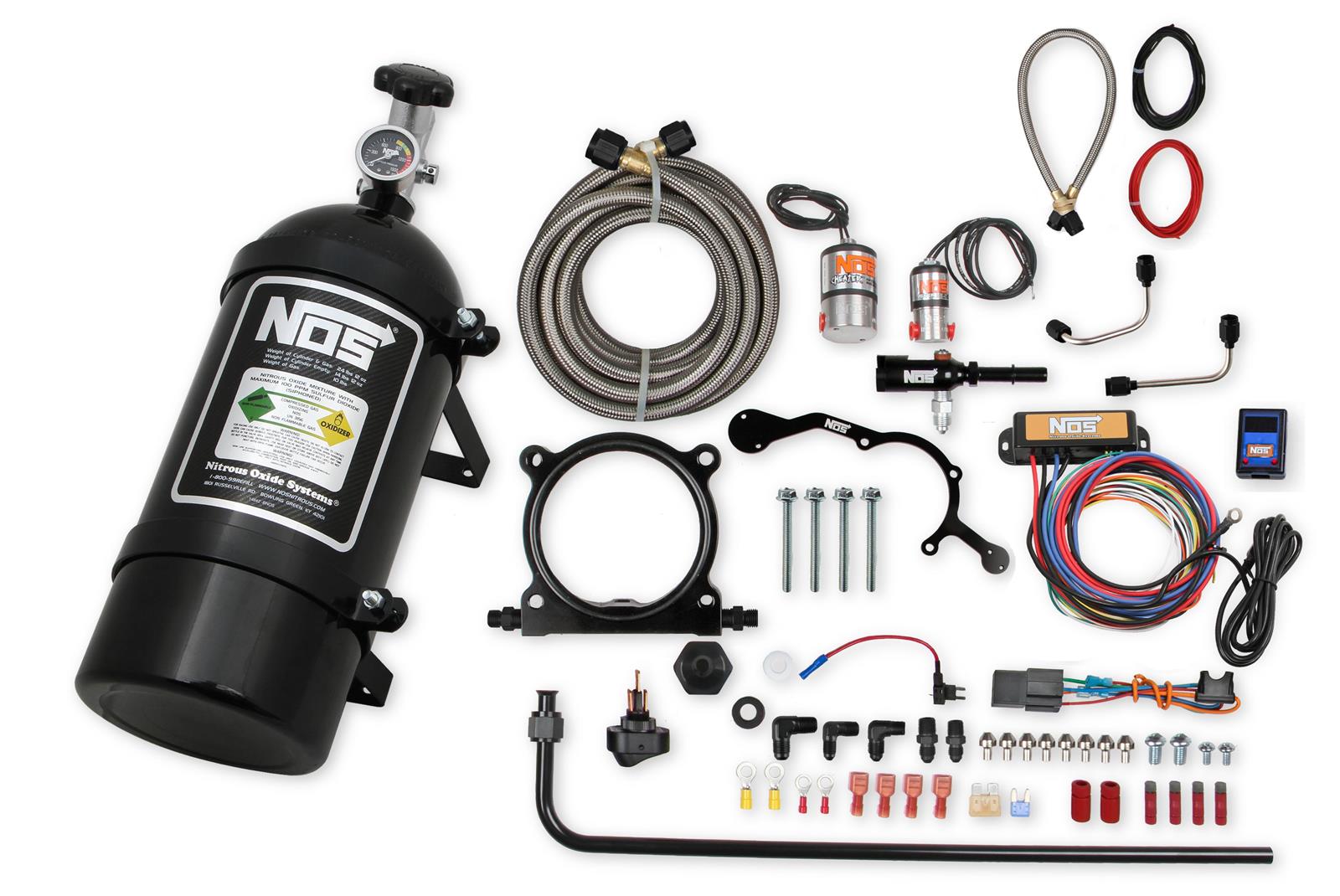 NOS 5.0 Coyote Nitrous Oxide Systems 02126BNOS System, 5.0L Coyote, 10 lb. Bottle, 150 HP, Wet, Black, Ford, Kit thumbnail 7