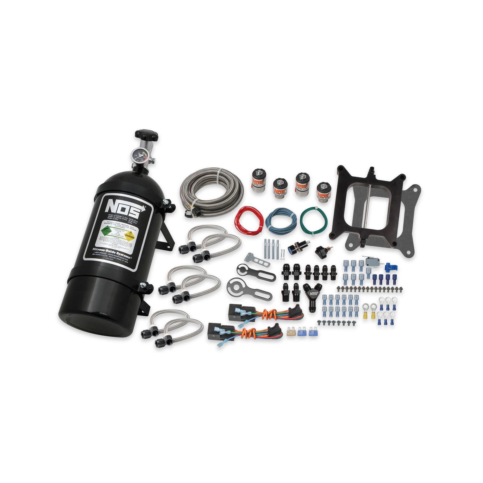 NOS Pro Two-Stage Nitrous Oxide Systems 02301BNOS System, Dual Stage Big Shot, Two-Stage, V8 Holley, 10 lb. Bottle, Kit thumbnail 3