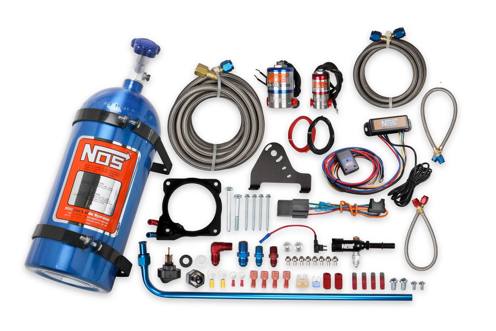 NOS Mopar EFI Wet Nitrous Plate Systems 05182NOS Oxide System, EFI, Wet, 75-150 hp, 10 lb. Bottle, Blue, Chrysler, Dodge, 6.4L, Kit thumbnail 5
