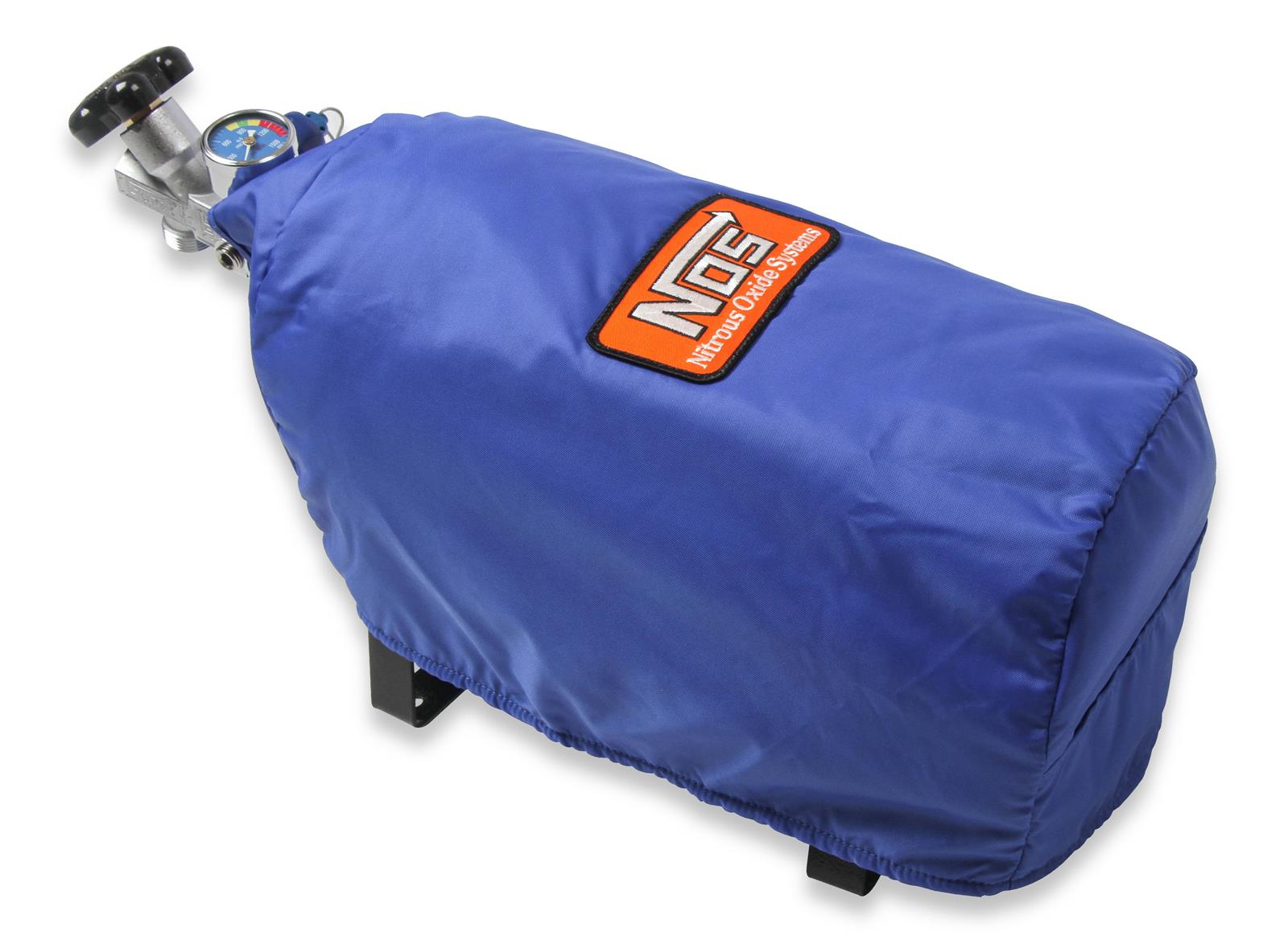 NOS Nitrous Bottle Blankets 14165NOS Blanket, Nylon, Blue, Logo, Fits 7 in. Diameter, 10 lb. Bottle, Each