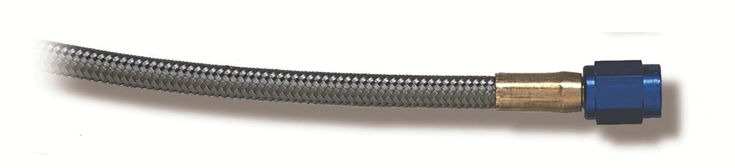 NOS Stainless Steel Braided Hoses 15305NOS Hose, Steel, -4 AN Female End, Blue, -4 AN Female End, Blue, 20 ft. Length, Each thumbnail 3