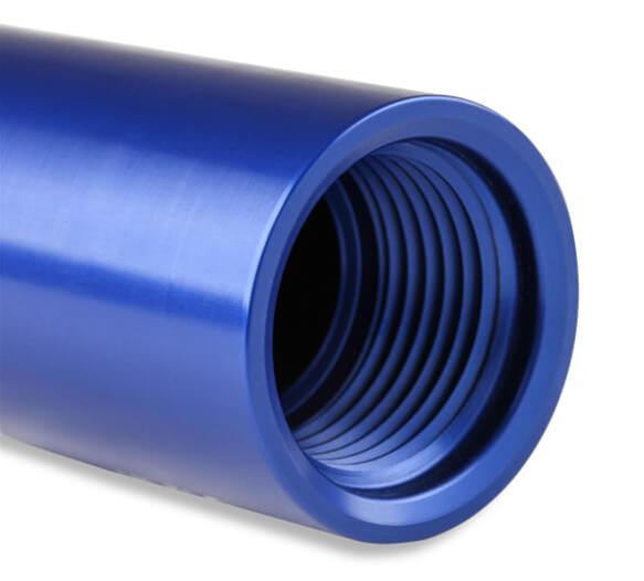 NOS Nitrous and Fuel Filters 15551NOS Filter, In-Line, -4 AN to -4 AN, 140 Micron, Billet Aluminum, Blue Anodized, Each thumbnail 3