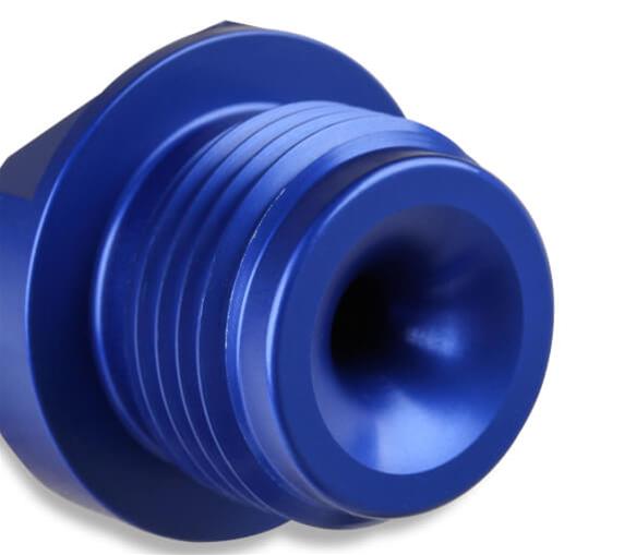NOS Nitrous and Fuel Filters 15551NOS Filter, In-Line, -4 AN to -4 AN, 140 Micron, Billet Aluminum, Blue Anodized, Each thumbnail 4