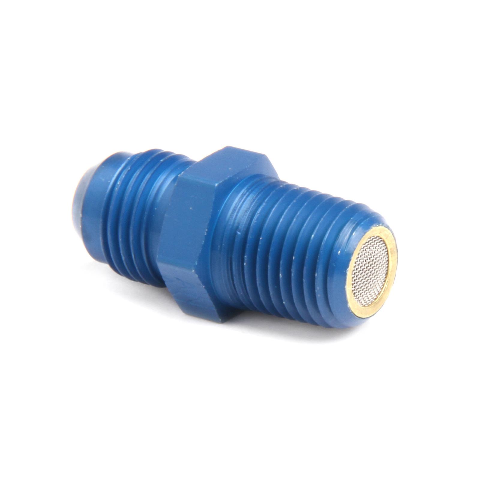 NOS Nitrous and Fuel Filters 15564NOS Filter, In-Line, -6 AN to 1/4 in. NPT, Big Shot, Aluminum, Blue Anodized, Each