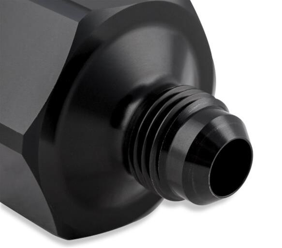 NOS Bottle Nut Adapters 16226NOS Nitrous Nut, Aluminum, Black Anodized, 1 in. Female to -6 AN Male, Each thumbnail 3