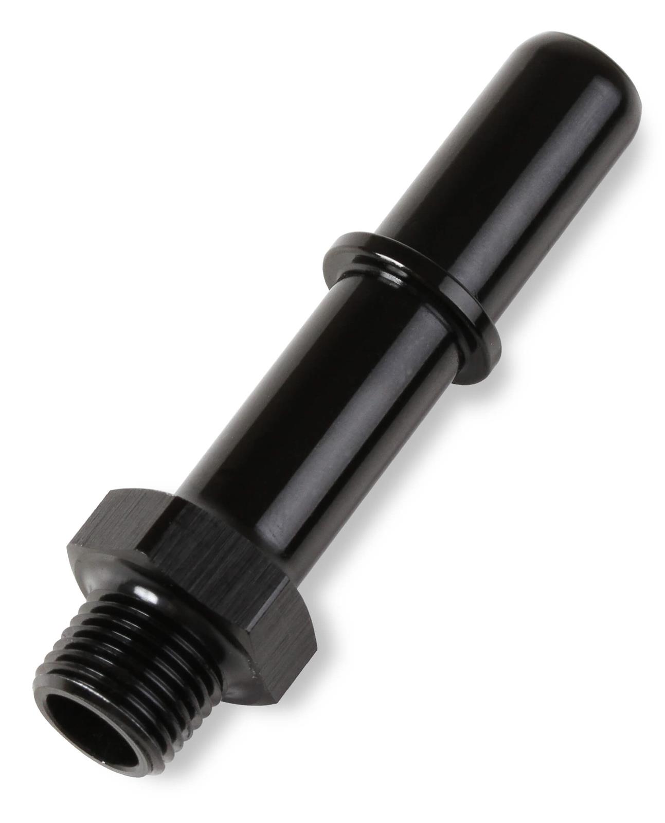 NOS Billet Fuel Tube Adapters 17015NOS Line Adapter, Aluminum, Black Anodized, 3/8 in. Tube, 1/8 in. NPT Male, Each thumbnail 3