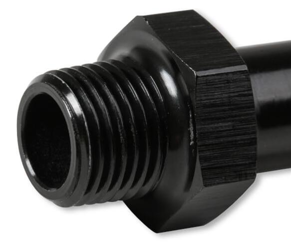NOS Billet Fuel Tube Adapters 17016NOS Line Adapter, Aluminum, Black Anodized, 5/16 in. Tube, 1/8 in. NPT Male, Each thumbnail 2