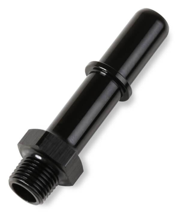 NOS Billet Fuel Tube Adapters 17016NOS Line Adapter, Aluminum, Black Anodized, 5/16 in. Tube, 1/8 in. NPT Male, Each