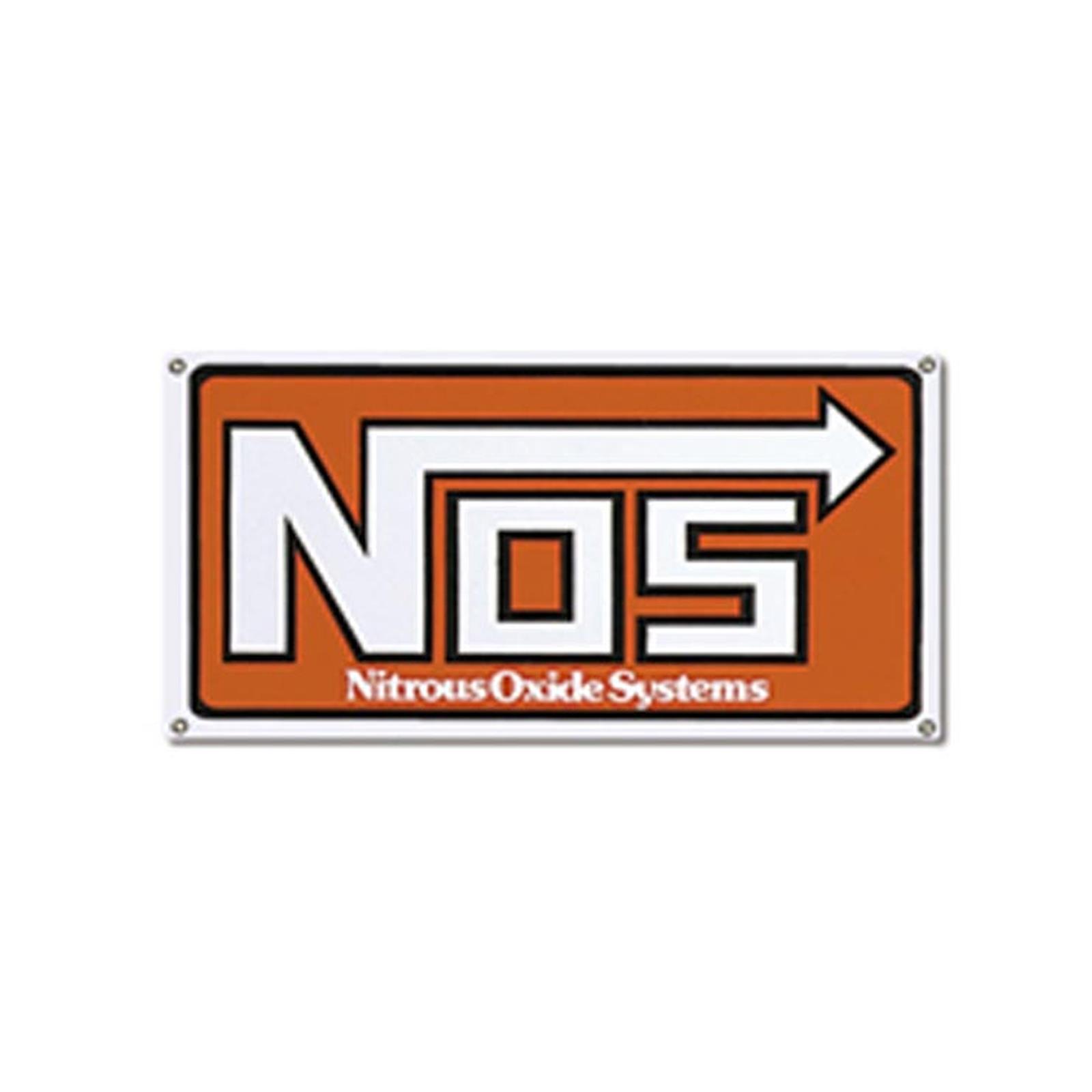 NOS Banners 19306NOS Banner, Logo, Red, Vinyl, 60 in. Length x 30 in. Width, with Grommets, Each