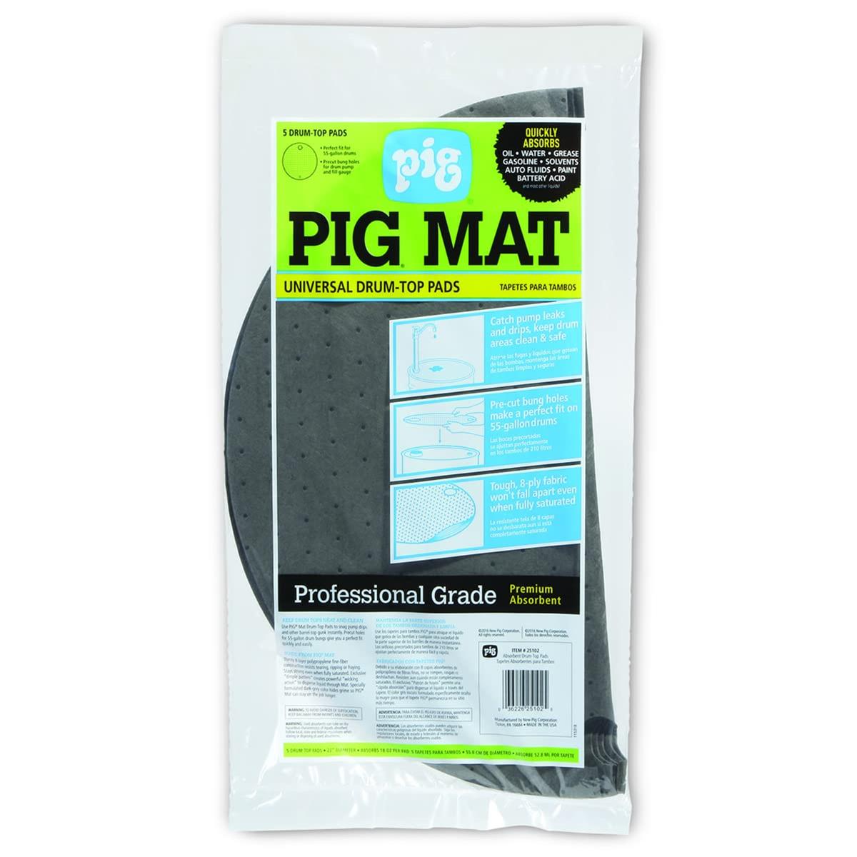 New Pig 25101 Universal Light-Weight Absorbent Mat Pads [Tablet of 15]