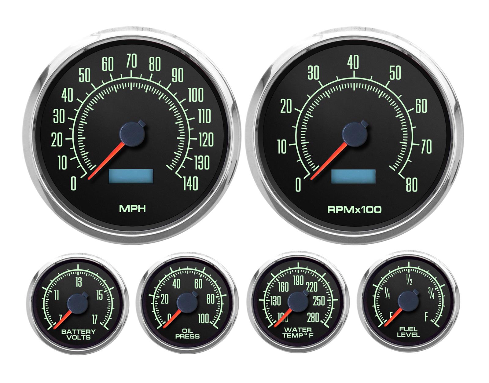 NVU Inc 69659-01 New Vintage USA 1969 Series Analog Gauges | Summit Racing