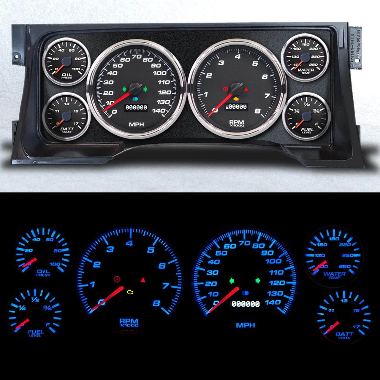 Custom Satin White Gauge Pointer Set For 1999-2002 GM Trucks & SUVs (Escalade Style)