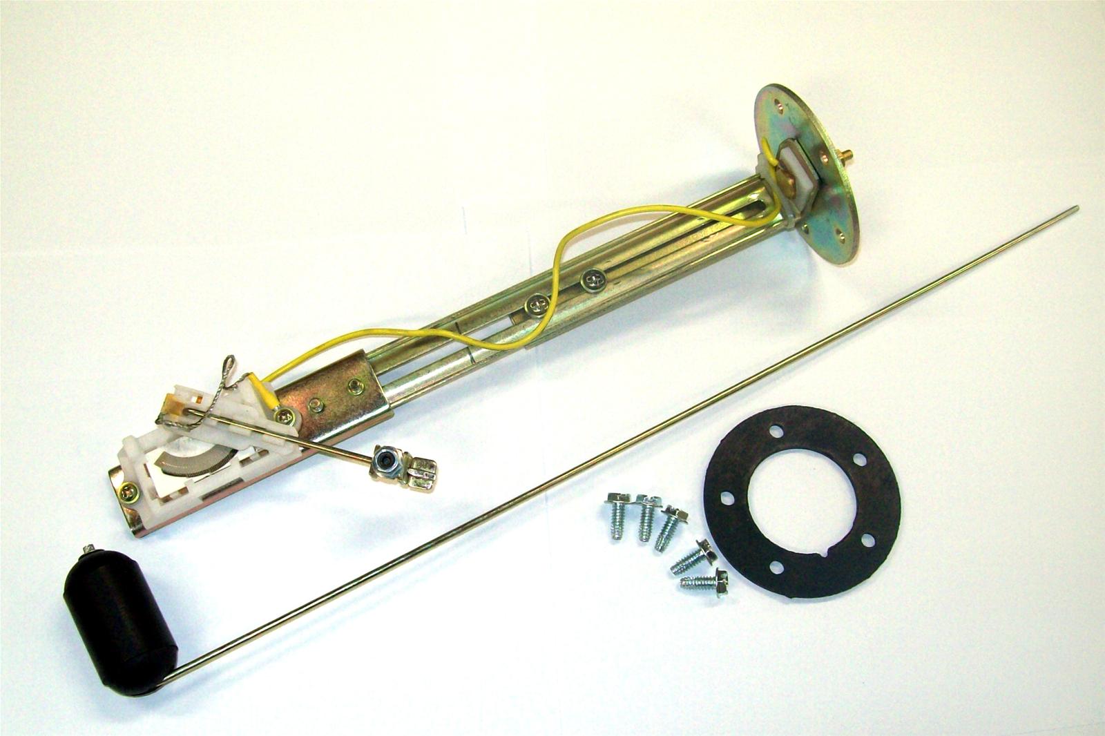 INFINAUTO Fuel Sending Unit And Gauge Kit 130mm Length Boat Fuel Sending Unit Marine Fuel Sender Unit Metal Black Silver Tone 240-33 Ohm