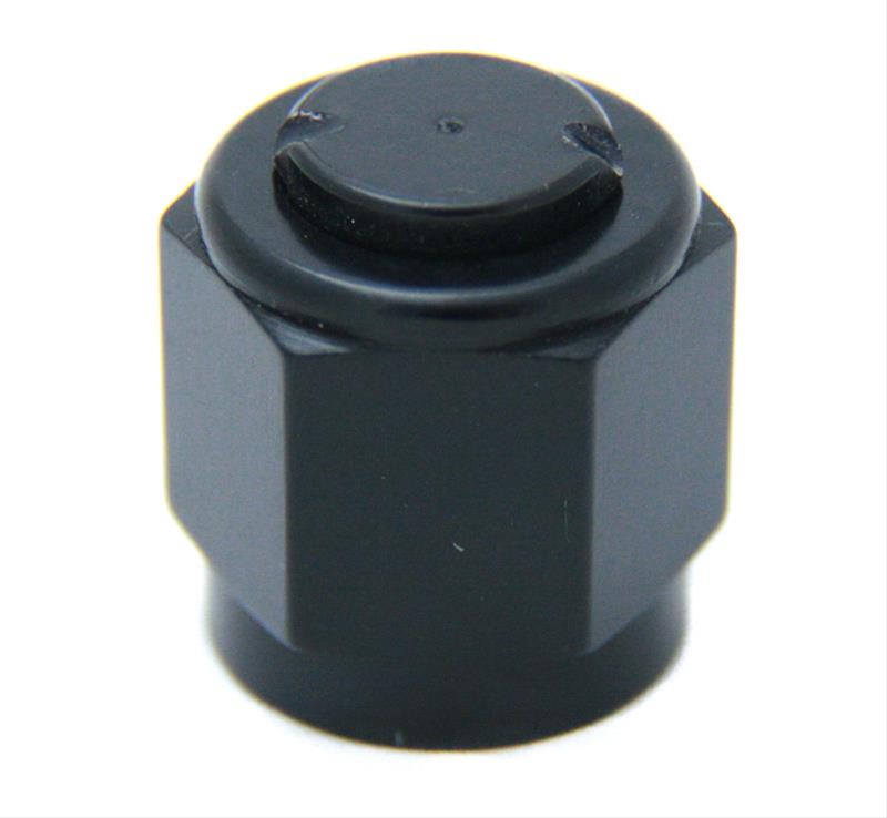 Nitrous Outlet AN Cap Fittings 00-01052 Fitting, Aluminum, Black Anodized, -6 Female Threads, Each thumbnail 2