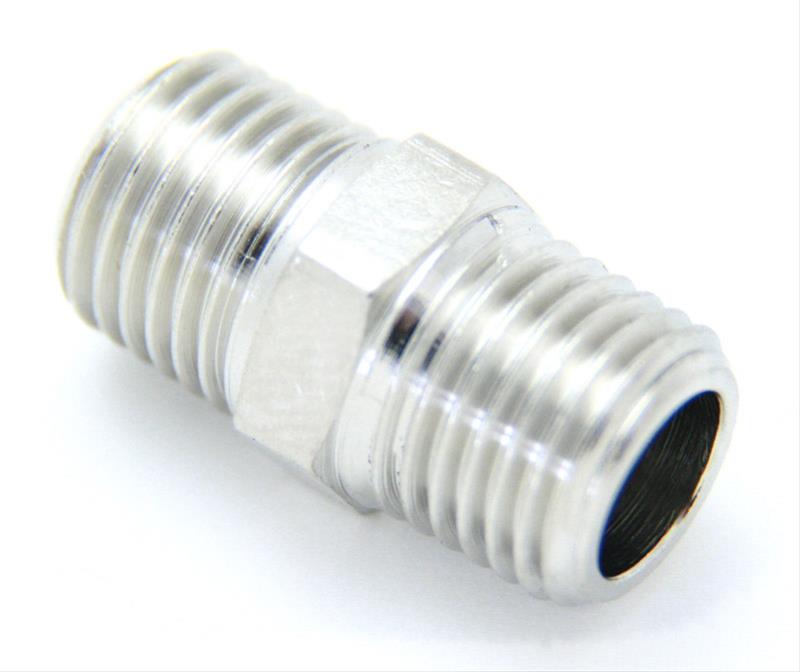 Nitrous Outlet Couplers 00-01103-B Fitting, Coupler, Union, NPT to NPT, Straight, Aluminum, Nickel Plated, 1/4 in. NPT, 1/4 in. NPT, Each