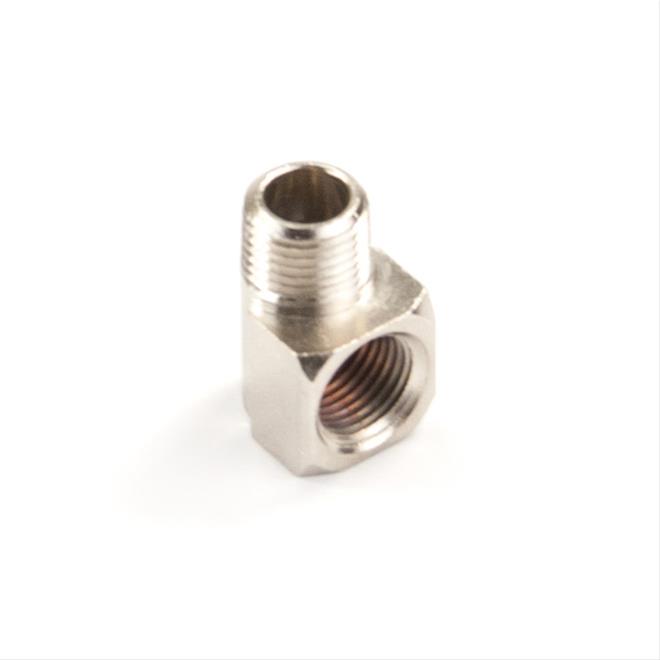 Nitrous Outlet Couplers 00-01125-B Fitting, Coupler, Union, NPT to NPT, 90 Degree, Aluminum, Nickel Plated, 1/8 in. NPT, 1/8 in. NPT, Each thumbnail 2