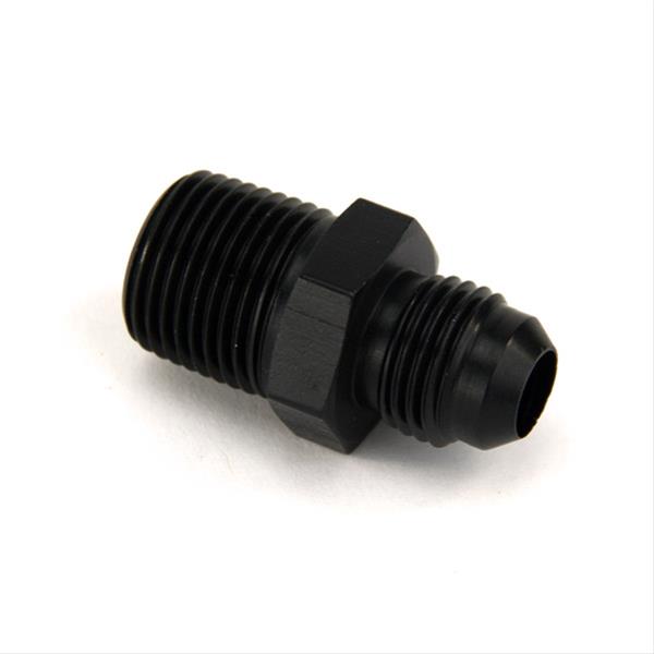 Nitrous Outlet AN to NPT Adapter Fittings 00-01160 Fitting, Adapter, NPT, Straight, Aluminum, Black Anodized, -6 AN, 3/8 in. NPT, Each