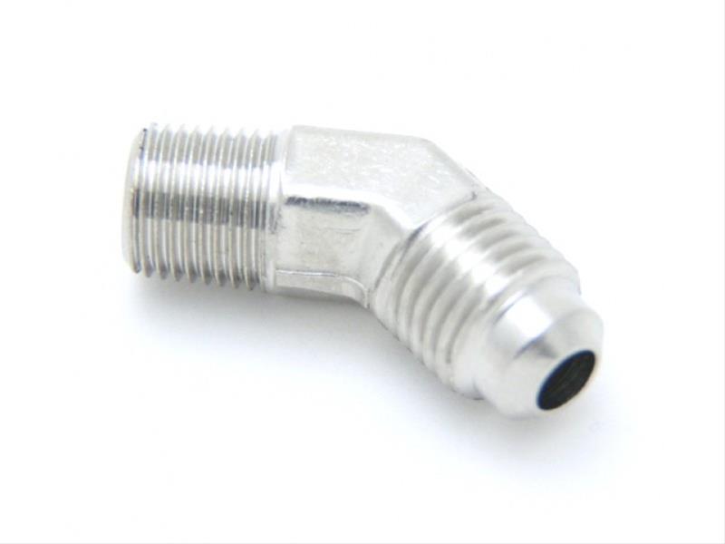 Nitrous Outlet AN to NPT Adapter Fittings 00-01252-B Fitting, Adapter, NPT, 45 Degree, Aluminum, Nickel Plated, -6 AN, 1/8 in. NPT, Each thumbnail 2