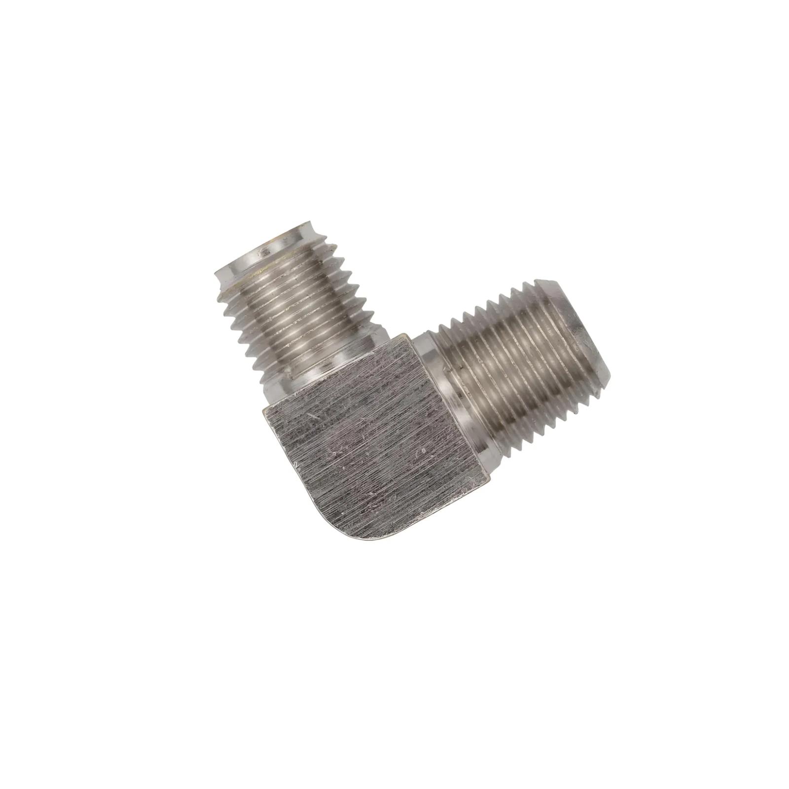 Nitrous Outlet AN to NPT Adapter Fittings 00-01350-J Fitting, Adapter, NPT, 90 Degree, Aluminum, Nickel Plated, -3 AN, 1/8 in. NPT, Each