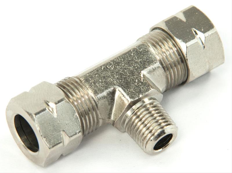 Nitrous Outlet Branch Tee Fittings 00-01470-B 1/8 NPT X 3/8 Compression X 3/8 Compression