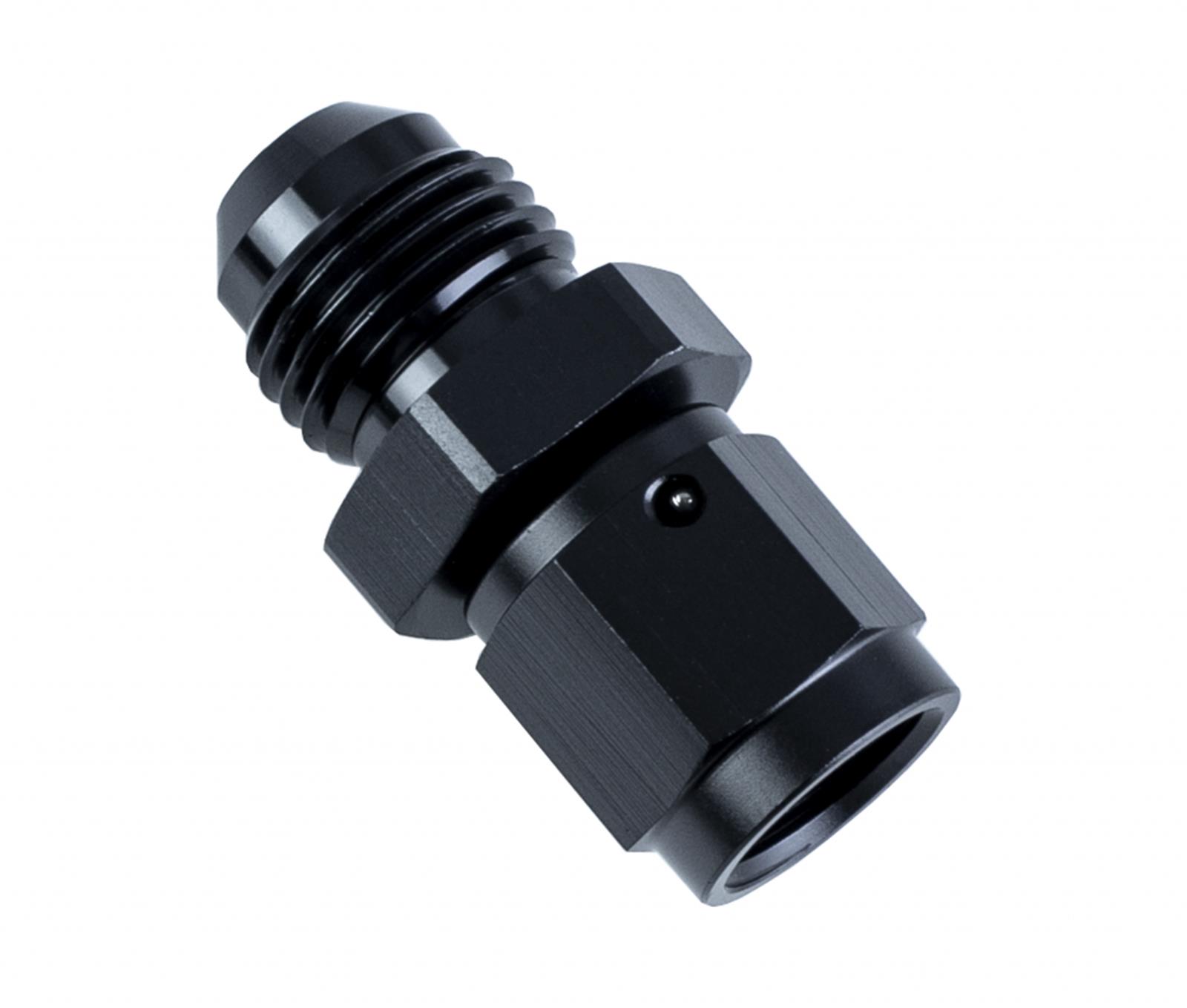 Nitrous Outlet Fittings and Adapters 00-01607 Universal Fittings, 4AN Swivel x 6AN Expander Straight Fitting - Female/Male (BLACK)