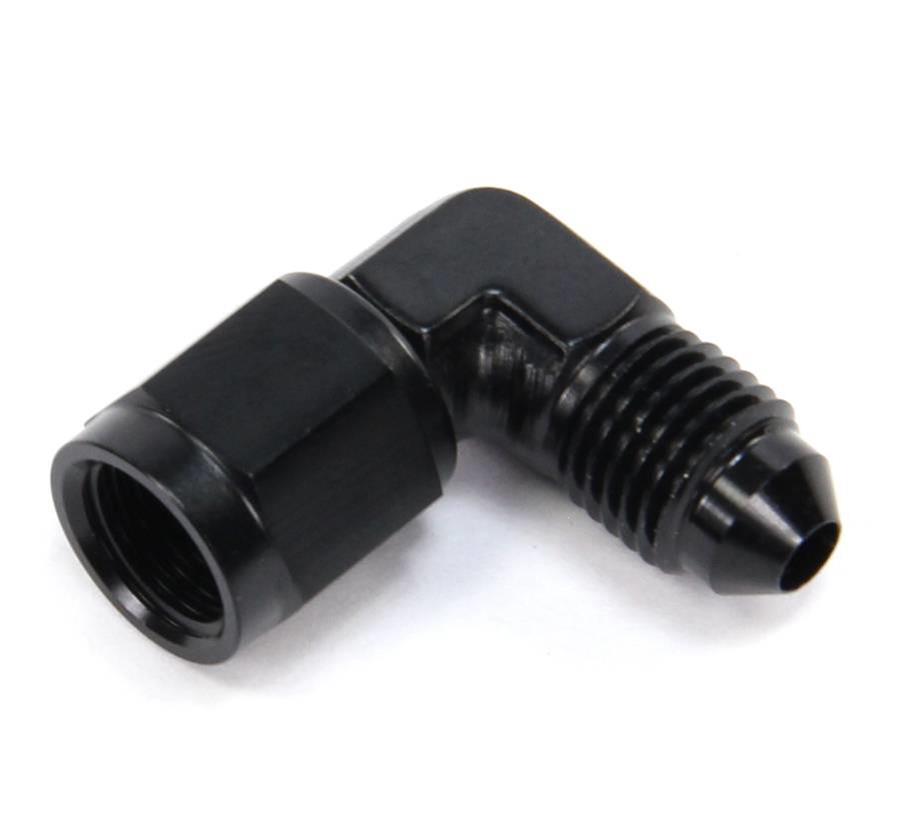 Nitrous Outlet AN Fittings 00-01613 Universal Fittings, 6AN Swivel x 6AN 90 Degree Fitting - Female/Male (Black) thumbnail 2