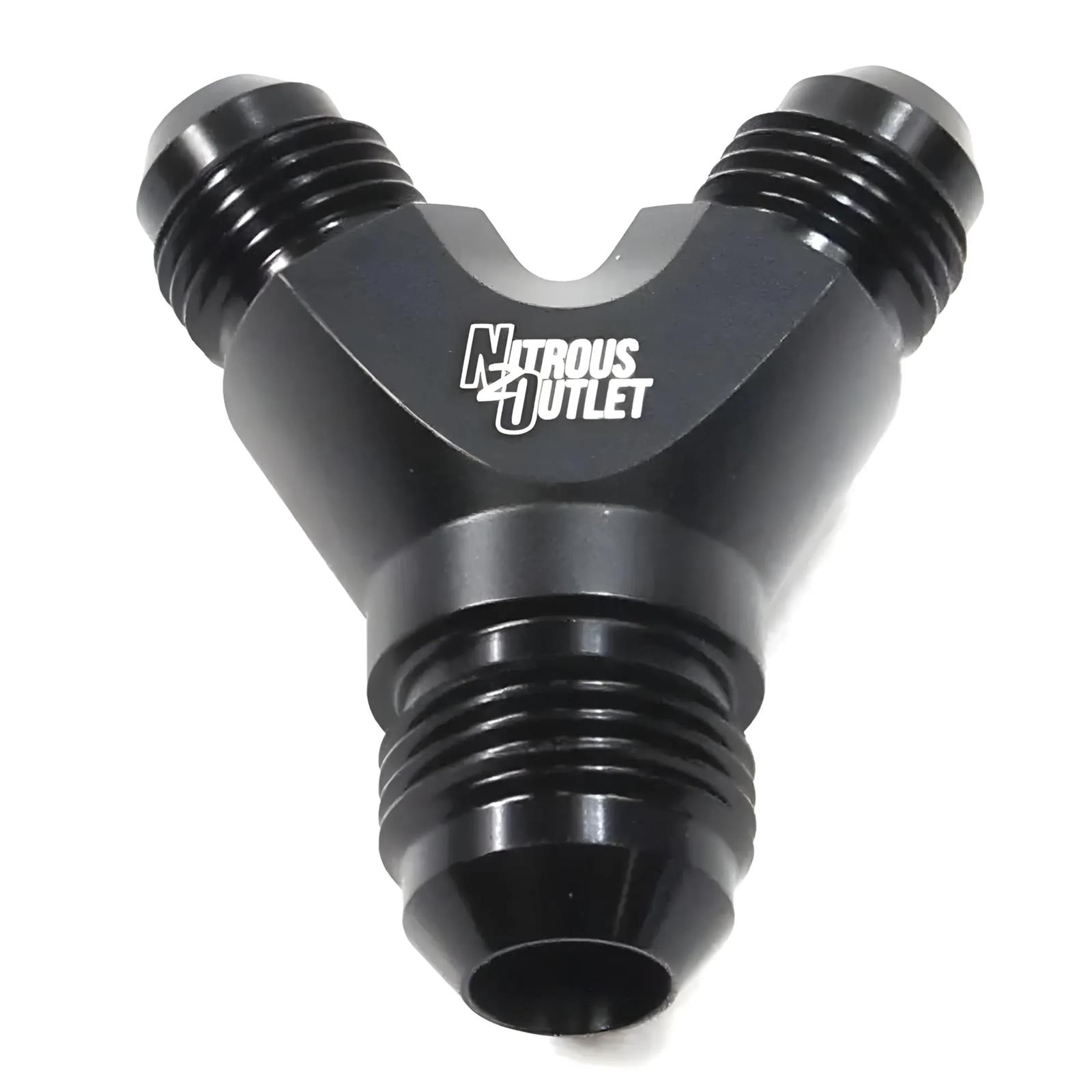 Nitrous Outlet Fittings and Adapters 00-01717 Universal Fittings, 8AN x 6AN x 6AN Y Fitting - Male/Male/Male