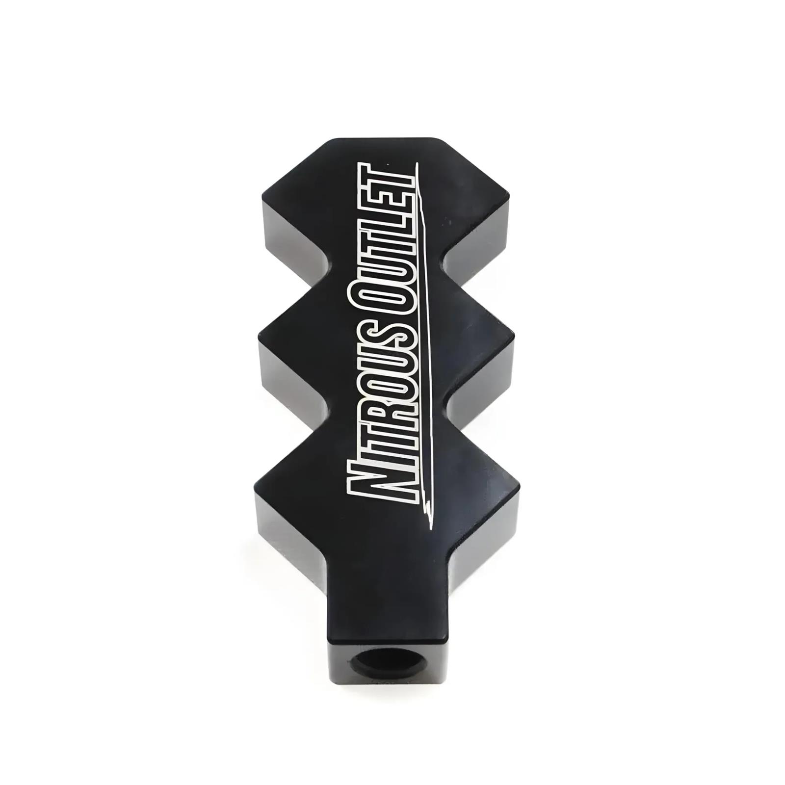 Nitrous Outlet Fittings and Adapters 00-01725 Universal Fittings, 6-Way 1/4" NPT High Flow Stacked Y Distribution Block - 1 Female in/6 Female out