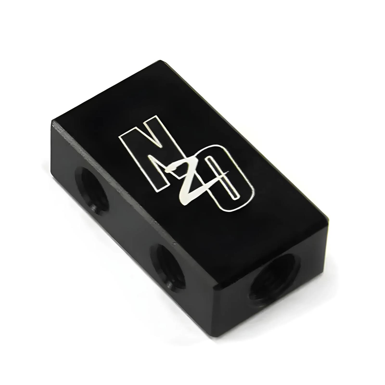 Nitrous Outlet Distribution Blocks 00-01760 Compact 2 in 4 Out Block with sensor port location