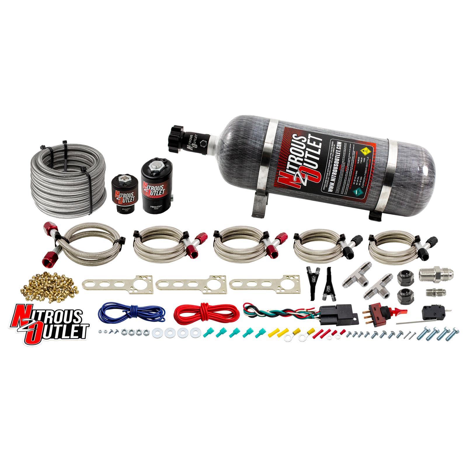 Nitrous Outlet 001000212 Nitrous Outlet EFI Dual Nozzle Systems Summit Racing
