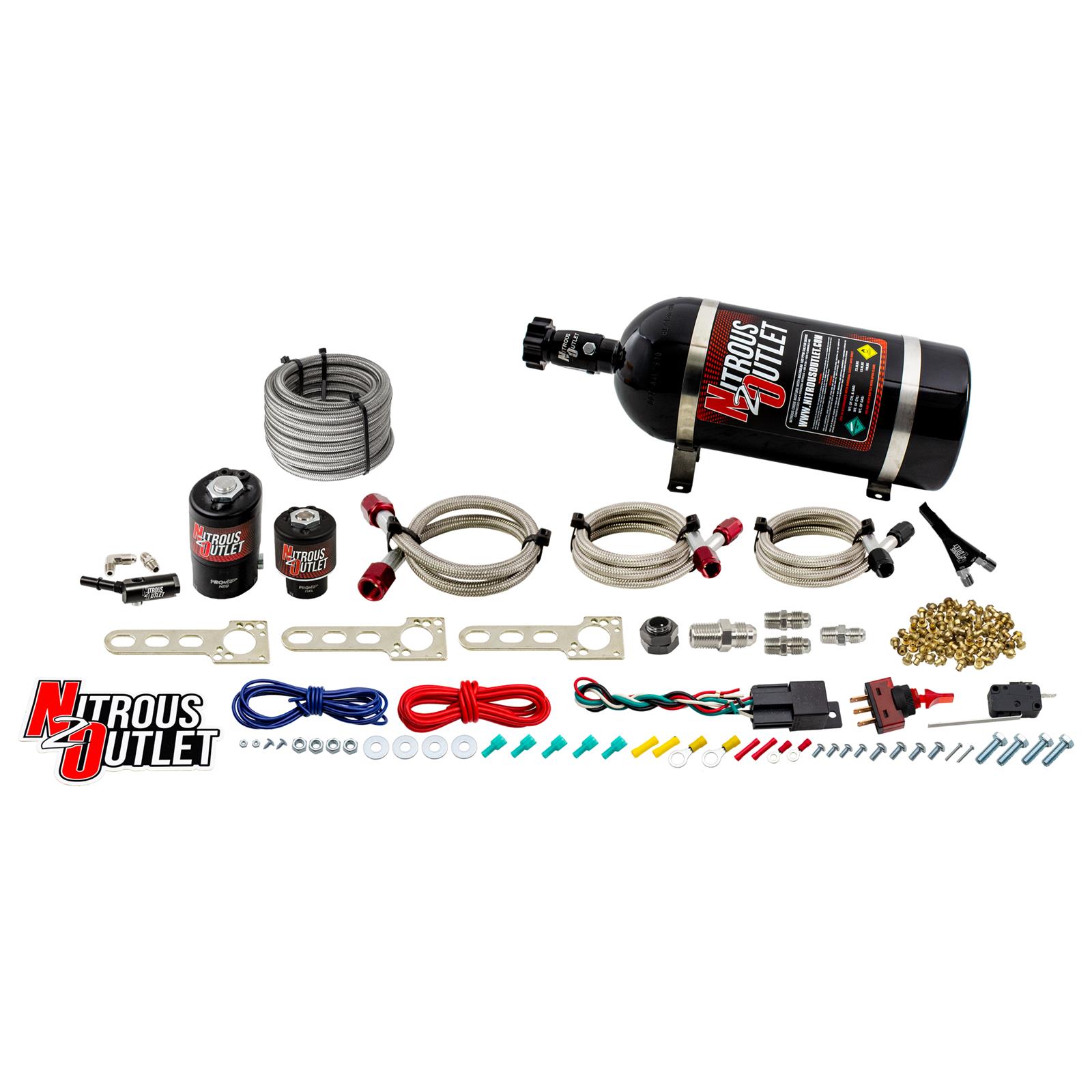 Nitrous Outlet EFI Single Nozzle Systems 00-10005-10 GM 2014+ LT1 Truck and Corvette System (10lb Bottle)