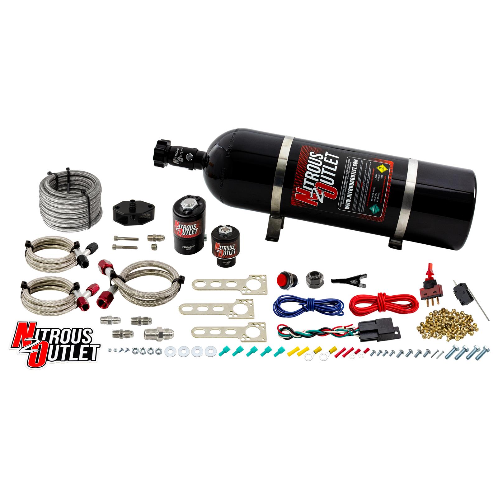 Nitrous Outlet EFI Single Nozzle Systems 00-10014-15 99-04 Mustang, Cobra, 99-04 5.4 Lightning System(15lb Bottle)