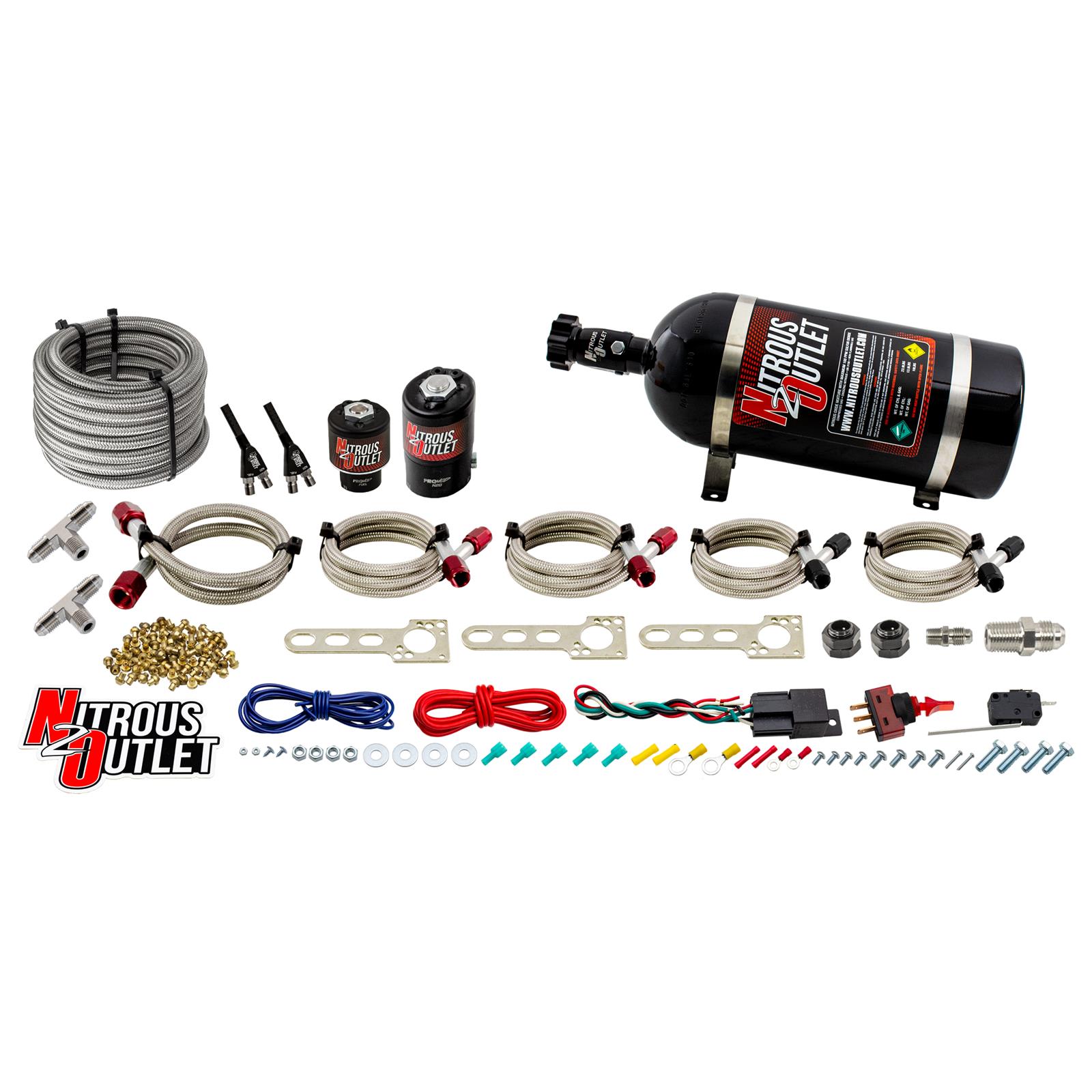 Nitrous Outlet Oxide Systems 00-10022-10 Chrysler EFI Dual Nozzle System (10lb Bottle)