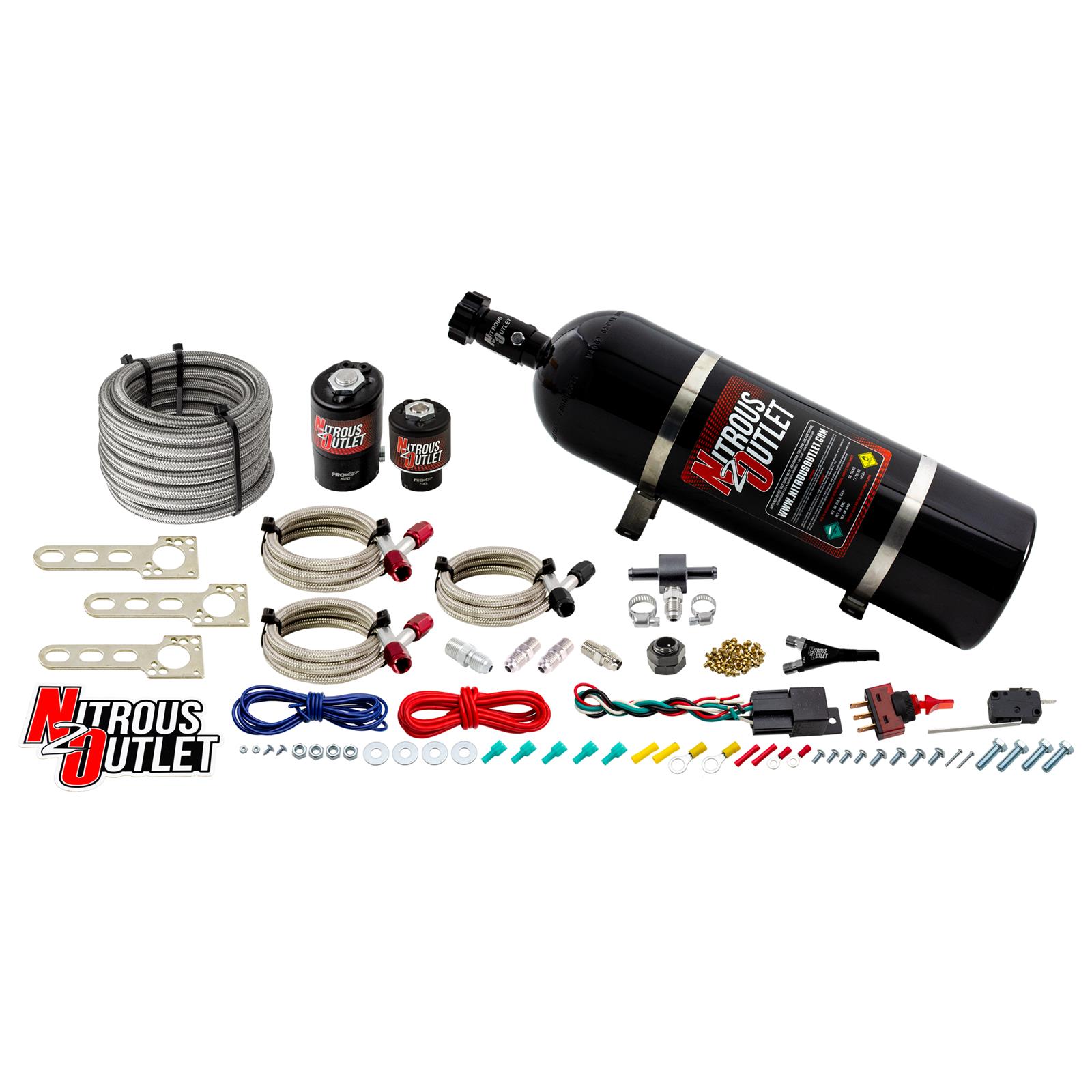 Nitrous Outlet EFI Single Nozzle Systems 00-10030-15 Import System (15lb Bottle)