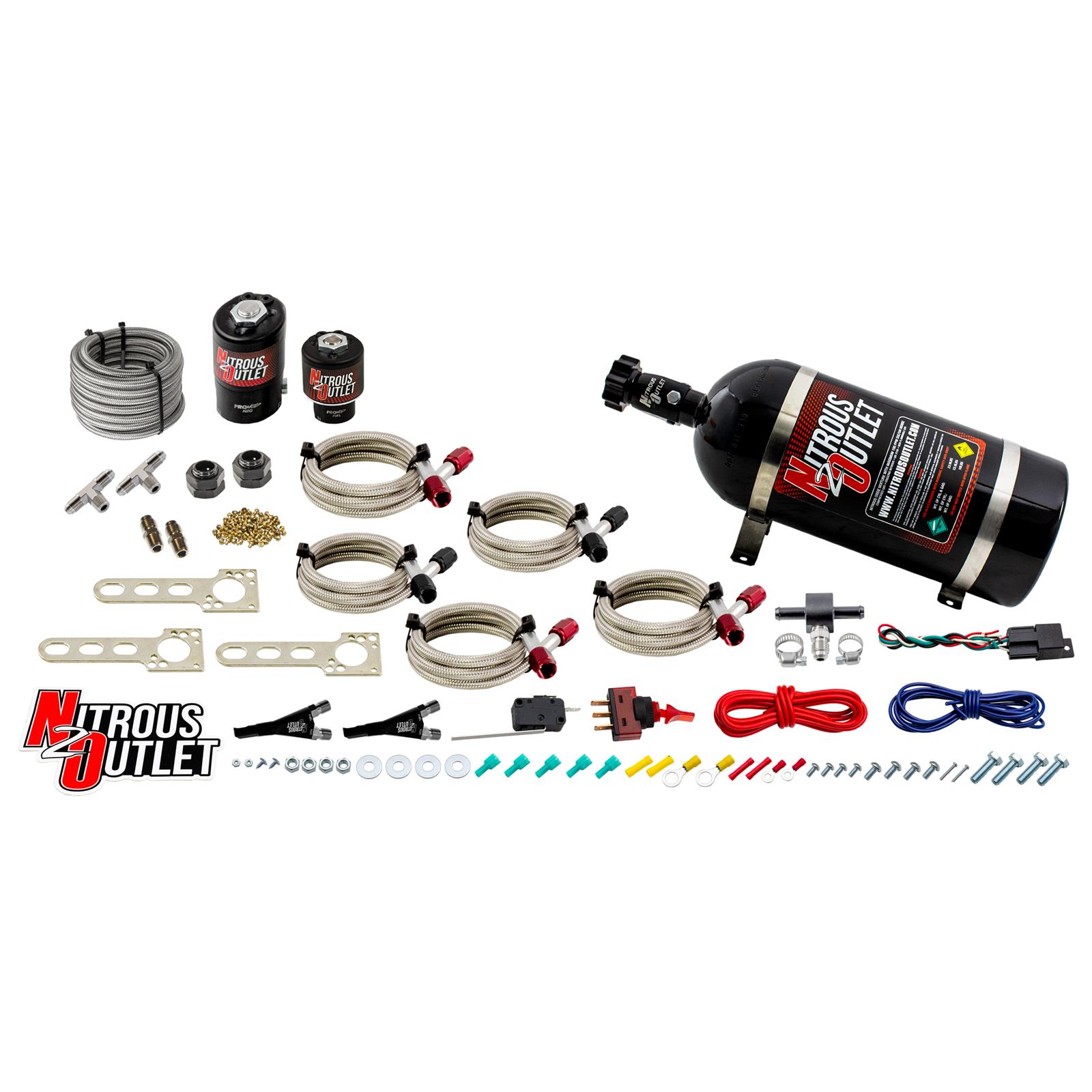 Nitrous Outlet EFI Dual Nozzle Systems 00-10032-10 Import System (10lb Bottle)