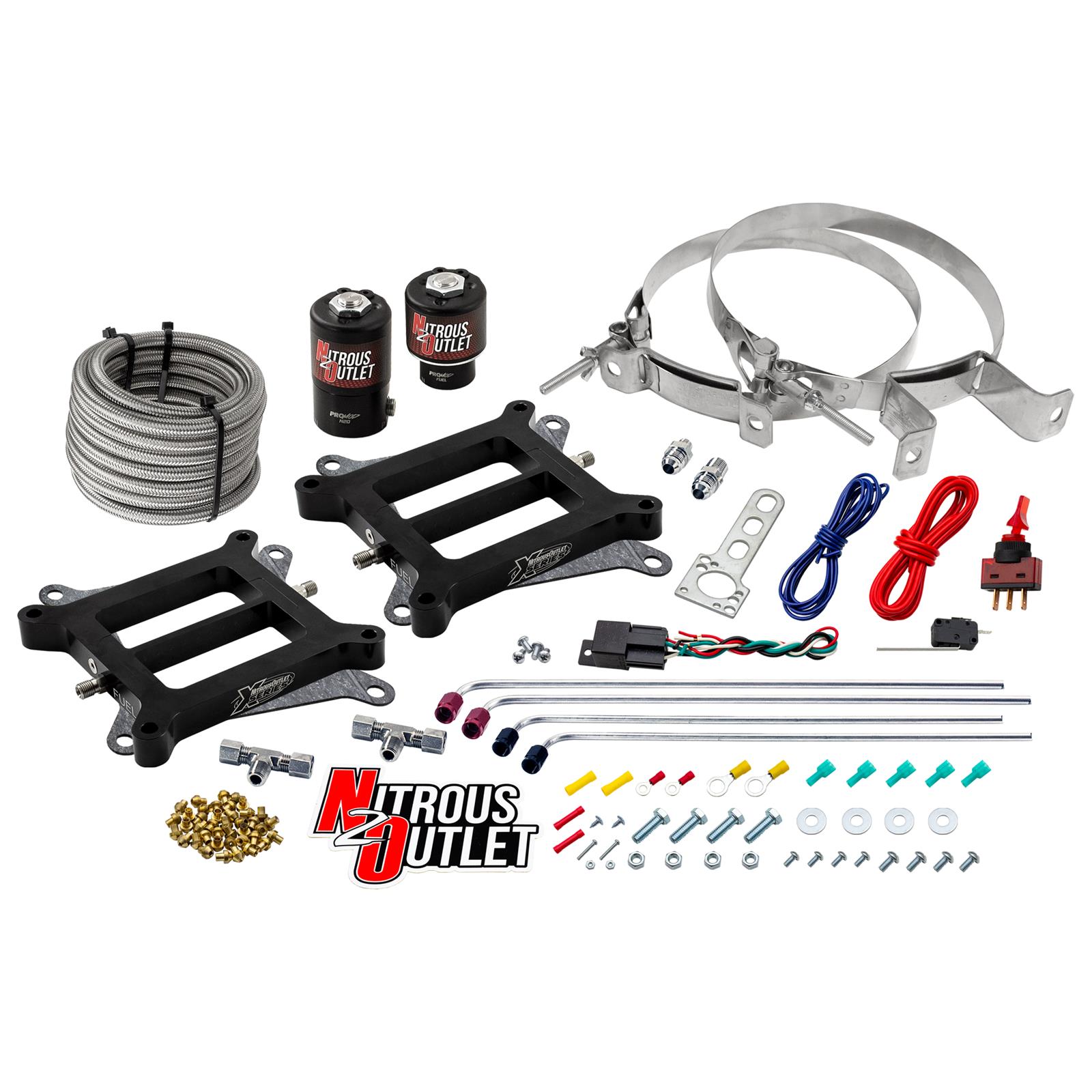 Nitrous Outlet Oxide Systems 00-10072-00 Systems, Weekend Warrior 4150 Tunnel Ram System - Gas/E85 (5-55 psi)(100-400 HP)(No Bottle)